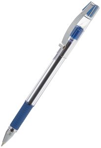 German Ink Montex Mega Top Ball <b>Pen</b> Acupressure Grip Transparent Plastic Body Blue Ink <b>Refillable</b> 0.7MM Tip Office & School Use - Product Image 3