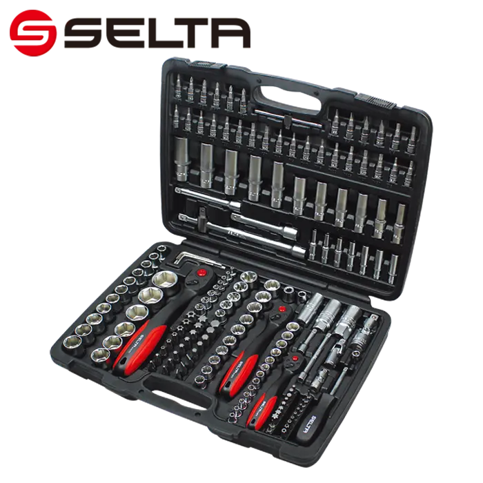 SELTA — jeu d'outils mécaniques de douilles, ensemble de 172 pièces, haute qualité