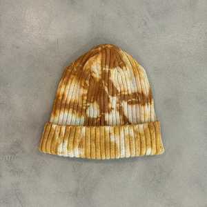Bonnets d'hiver chauds en acrylique, tricotés, avec revers, design tie-dye personnalisé, logo, pour hommes et femmes, bonnet unisexe en jacquard - Product Image 1