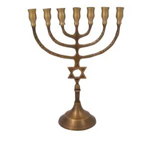 Exclusive Interior Accent Metal 7 Arms Menorah Candle Holder Elegant Candelabra <b>Table</b> Centerpiece Home Decor - Product Image 5