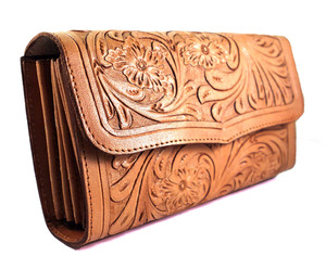Bolso de Mano de Cuero Vintage Hecho a Mano para Mujer, con Bordado Floral, Precio al por Mayor - Product Image 5