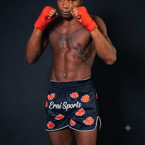 Pantalones Cortos Deportivos para Hombre, Talla Grande, Secado Rápido, 100% Poliéster, para Entrenamiento de Muay Thai y MMA, con Logotipo Frontal, Ajuste Atlético, Marca Erni Sports - Product Image 2
