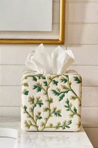 Boîte à mouchoirs décorative en bois et résine, faite à la main, avec motifs, idéale pour logo personnalisé, hôtels et intérieurs résidentiels - Product Image 3