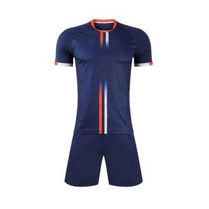 Ensemble d'uniformes de football sur mesure de haute qualité pour hommes, col ras du cou, manches courtes, short de football en polyester, nom personnalisé disponible, OEM disponible, adultes - Product Image 4