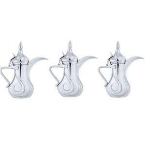 Cafetera Dallah Árabe Nueva con Acabado Plateado, para Hotel, Bodas, Decorativa, para Calentar Leche y Café, Tetera Dallah - Product Image 5