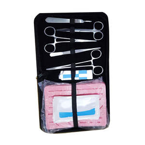 Kit de suture et de dissection manuel en acier pour la formation médicale |   Ensemble d'instruments de chirurgie mineure de qualité supérieure par SurgiRight - Product Image 2