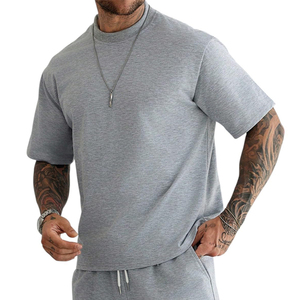 Summer Streetwear Casual Short Sleeve T-Shirt Shorts 2 Piece Jogger <b>Sets</b> High Quality Breathable <b>Knitted</b> Fabric for Summer - Product Image 2