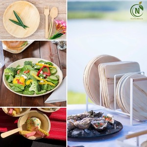 Divided Palm Leaf Meal Tray Eco Friendly <b>Disposable</b> Sectional <b>Plate</b> - Macy - Product Image 3