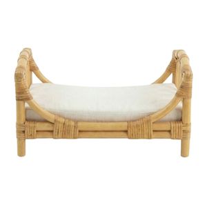 Cama para muñecas de ratán tejido sostenible, cama para muñecas Reborn, elegante cama para muñecas, muebles ecológicos, idea de regalo. - Product Image 2