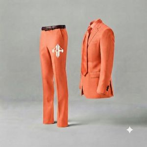 Traje de Pantalón y Chaqueta de Terciopelo Estilo Italiano para Hombre, Antiarrugas, Transpirable, Cierre de Botones, Diseño Plano Frontal, Viscosa/Poliéster - Product Image 4