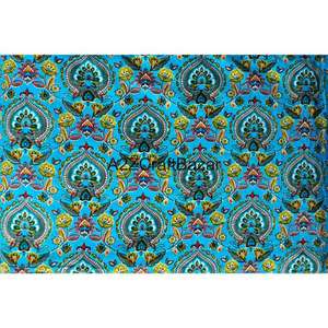 Tissu en Coton Pur 100% Tissé Léger, Respirant et à Séchage Rapide, Imprimé à la Main Indien, Écologique, Fil 60S/60S, pour Femme - Product Image 6