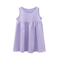 Robe d'été pour filles, style princesse, en velours côtelé, avec appliques, écologique, respirante, superposée, sans manches, 100% coton