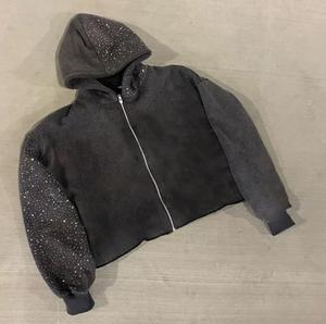 Sudadera con Capucha al por Mayor OEM, Tallas Grandes, con Pedrería, Sudaderas y Hoodies de Alta Calidad para Hombre - Product Image 6