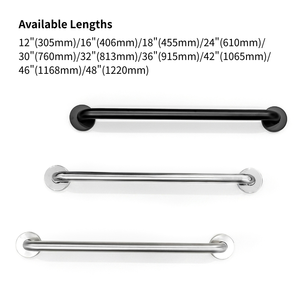 Pasamanos de Acero Inoxidable 304 de 24 Pulgadas para Montaje en Pared, Acabado Satinado, OEM/ODM, Antideslizante, Cumple con ADA, Capacidad de Carga de 150 kg, Diseño Moderno - Product Image 3