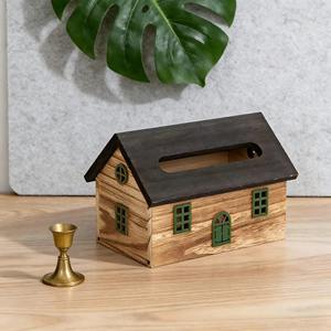 Elegante caja de pañuelos de madera con diseño para el hogar, para la mesa del aula, la cocina y la decoración de la habitación infantil, hecha a mano en India. - Product Image 4