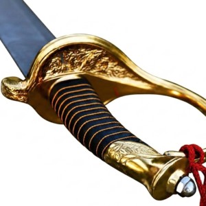 Cuchillo de acero de Damasco hecho a mano de 24 pulgadas, estilo espada real, para camping, de moda, superventas, OEM, barato y de bajo precio. - Product Image 2