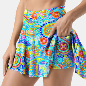 2026 Luxury Breathable Active Wear for Women Custom Logo Tennis Dress Short <b>Skirt</b> Strapless Spandex/Cotton OEM - Product Image 2