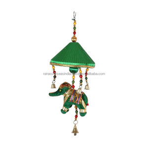 Meilleur vendeur Décoration murale faite à la main Éléphant suspendu et cloches Carillons éoliens en coton Convient pour l'extérieur et l'intérieur - Product Image 2