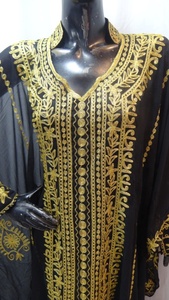 Vestido árabe largo de manga larga, caftán árabe bordado - Product Image 2