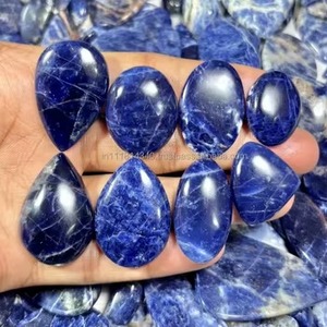 Cabochons en Sodalite Naturelle, Pierres Semi-Précieuses Lisses de Qualité AAA pour la Fabrication de Bijoux Faits Main - Product Image 2