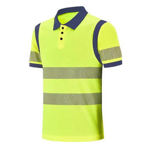 Camiseta polo reflectante de alta visibilidad con logotipo personalizado, ropa de trabajo de seguridad para construcción, trabajo de tráfico, ropa industrial. - Product Image 5
