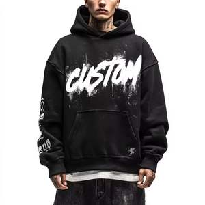 Sudadera con Capucha Estilo Urbano, Impermeable, Forro Polar, Diseño Gráfico Termoadhesivo, Corte Regular, Personalizable con Logotipo Bordado o Impreso para Hombre - Product Image 2