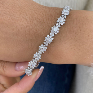 IGI Certified Round Brilliant Lab Grown Diamond Bracelet 10K 14K 18K Yellow <b>Rose</b> White <b>Gold</b> Luxury Fine Jewelry Bracelet - Product Image 1