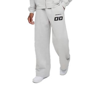 100% coton hommes Gym Fitness entraînement survêtement respirant imprimé Tech polaire Jogging costume deux pièces ensemble pour le sport porte - Product Image 4