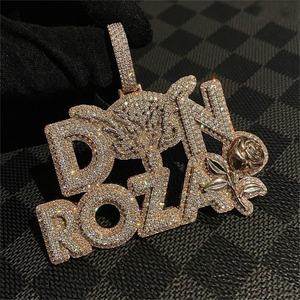 Collar con Colgante de Diamante Natural de Corte Brillante Redondo, Estilo Hip Hop, con Certificado IGI, de Oro Sólido de 18K, Unisex, para Uso Diario - Product Image 1