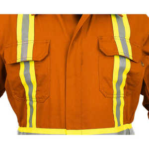 Overol de Polialgodón con Cierre Frontal y Cinta Reflectante de 2'', Overol de Seguridad Protector, Uniformes de Trabajo - Product Image 2