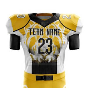Vêtements de sport, uniforme de football américain imprimé en couleur unie, séchage rapide, sur mesure, 100% polyester - Product Image 4