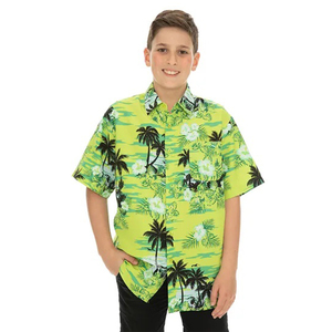 Camisas y Pantalones Cortos Hawaianos con Cuello y Botones para Niños, Diseño Gráfico Único, Comodidad y Estilo para el Verano en la Playa - Product Image 1
