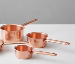 Elegantes Tazas Medidoras Apilables de Metal Cobre para Cocina y Hogar, Herramienta Atractiva para Hornear - Product Image 4
