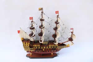 Maqueta de Barco de Madera Hecha a Mano, Sovereign of the Seas 1637 - Réplica Clásica del Buque de Guerra de la Marina Real Británica para Oficina en Casa de Lujo - Product Image 3