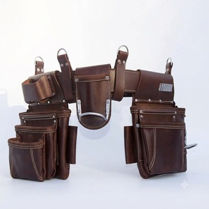 Premium Heavy-Duty Genuine Leather <b>Tool</b> Bag <b>Pouch</b> – Durable Electrician Utility <b>Tool</b> <b>Belt</b> - Product Image 4