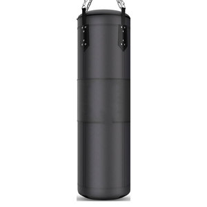 Black PU Leather Boxing <b>Punching</b> <b>Bag</b> Durable Unisex All Seasons Solid Color - Product Image 1