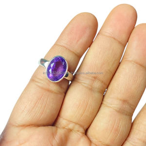 แหวนพลอยเงินสเตอร์ลิงทำด้วยมือแบบ925สำหรับงานเลี้ยงแต่งงาน - Product Image 2