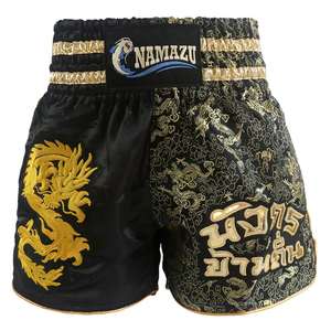 Shorts d'entraînement Muay Thai unisexes, style boxe en satin personnalisé, fabricant de vêtements d'arts martiaux - Product Image 3