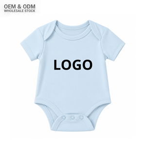 Body para Bebés Niños y Niñas OEM ODM, Algodón Suave y Elástico, Manga Corta, Cuello Tipo Sobre, Impresión Personalizada, Venta al Por Mayor - Product Image 1