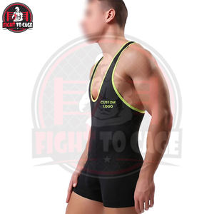 Trajes de Lucha Libre con Logotipo Personalizado, Precio de Fábrica, Ropa de Artes Marciales de Spandex y Poliéster Estampada con Cuello Redondo, Unisex - Product Image 3