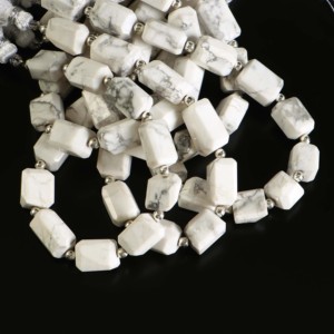 Natural White Howlite Faceted Nugget Gemstone <b>Beads</b> For Jewelry Making Handmade Necklace Bracelet Supplies Wholesale <b>Loose</b> <b>Beads</b> - Product Image 5