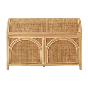 Baúl de Juguetes de Ratán con Tapa, Mueble Infantil, Baúl de Almacenamiento Tejido Arqueado, Precio de Fábrica, Alta Calidad, Venta al Por Mayor - Product Image 1