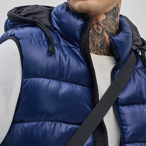 OEM Custom Men Plus Size Winter Quilted <b>Jacket</b> Waterproof Windbreaker Zipper Hoodie Embroidered Casual Snow Wear puffer hiking - Product Image 6