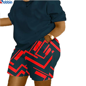 Conjuntos de Dos Piezas de Camiseta y Pantalones Cortos para Mujer, Conjuntos Casuales Estampados para Mujer, Conjuntos Deportivos con Estampado de Camiseta y Pantalones Cortos - Product Image 1