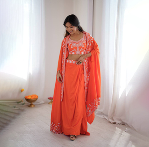 Premium femmes traditionnel ethnique porter élégant Floral broderie haute Satin robe de mariée décontracté fête Festivals en gros - Product Image 1