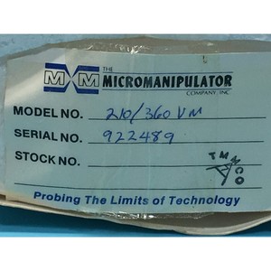 Micromanipulador 210/360 VM de Precisión - Equipo y Piezas de Semiconductores de Confianza con Legado Global - Product Image 6