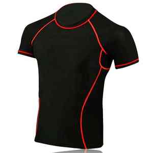 Chemises de compression pour hommes, écologiques, pour la gym et le fitness, en polyester et coton, séchage rapide, respirantes, manches longues, tailles et couleurs personnalisables - Product Image 2
