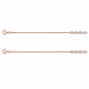 Chevillère en argent sterling 925 avec zircon cubique taille cœur pour femme, cadeau romantique pour mariage ou fête, bijou finition poli miroir - Product Image 2