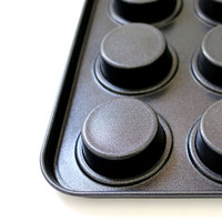 Moule à muffins professionnel antiadhésif en PTFE pour 20 tasses, 34x26,5 cm, en acier au carbone robuste de qualité commerciale, compatible four