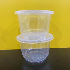 Conteneur alimentaire en plastique réutilisable, forme ronde, avec couvercle, transparent, prêt à être expédié, prix fabricant avantageux, 350/500/550/600/700ml - Product Image 4